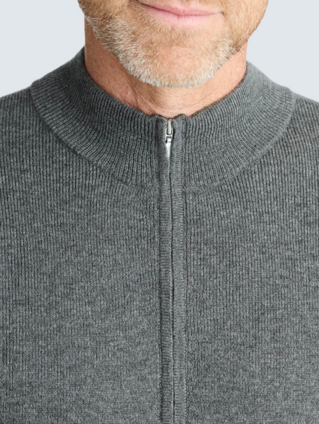 Unbound Merino X-Large Charcoal Men's Quarter Zip-Up Sweater — image 3 of 6